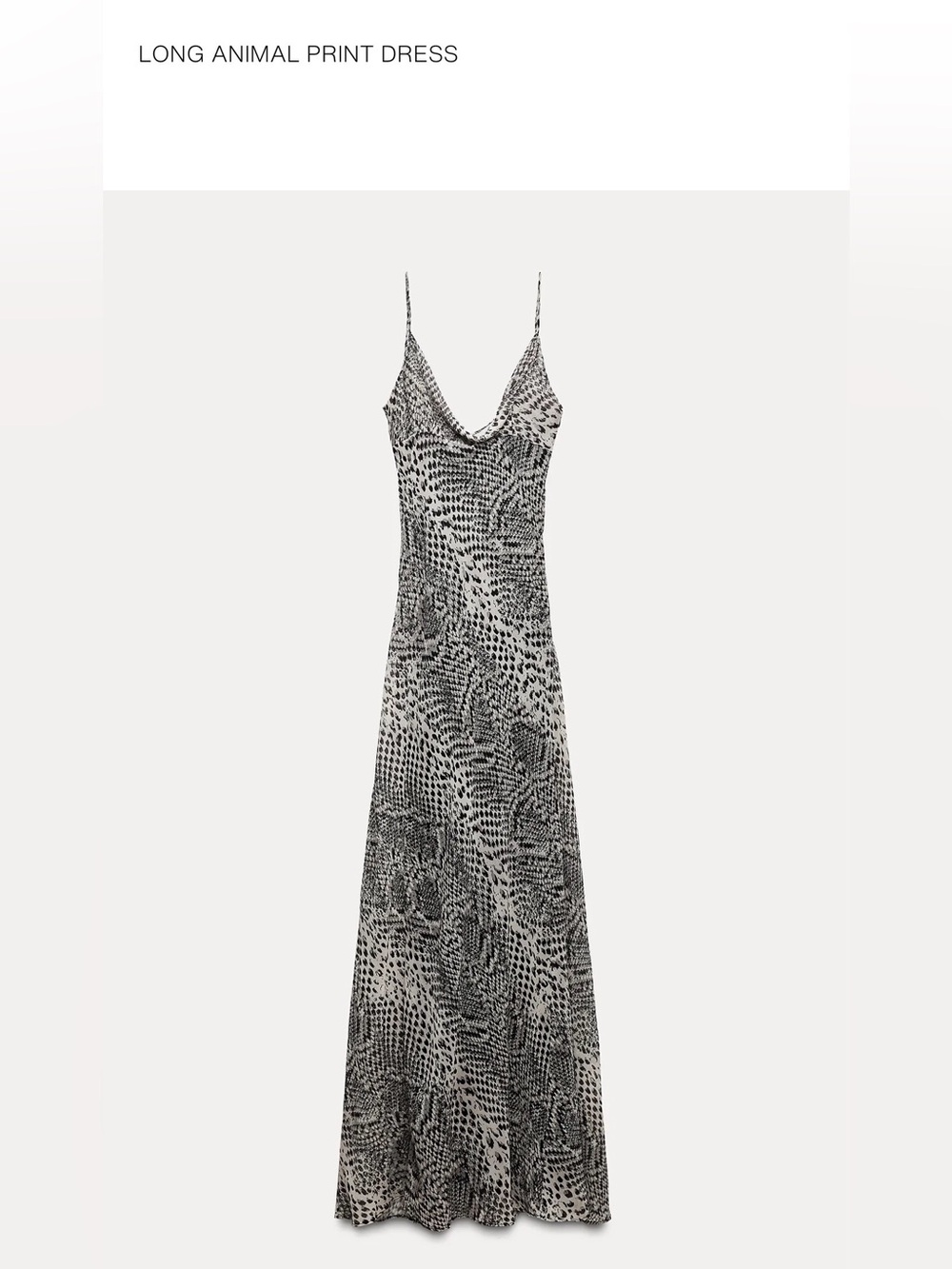 Zara Long Animal Print Dress
